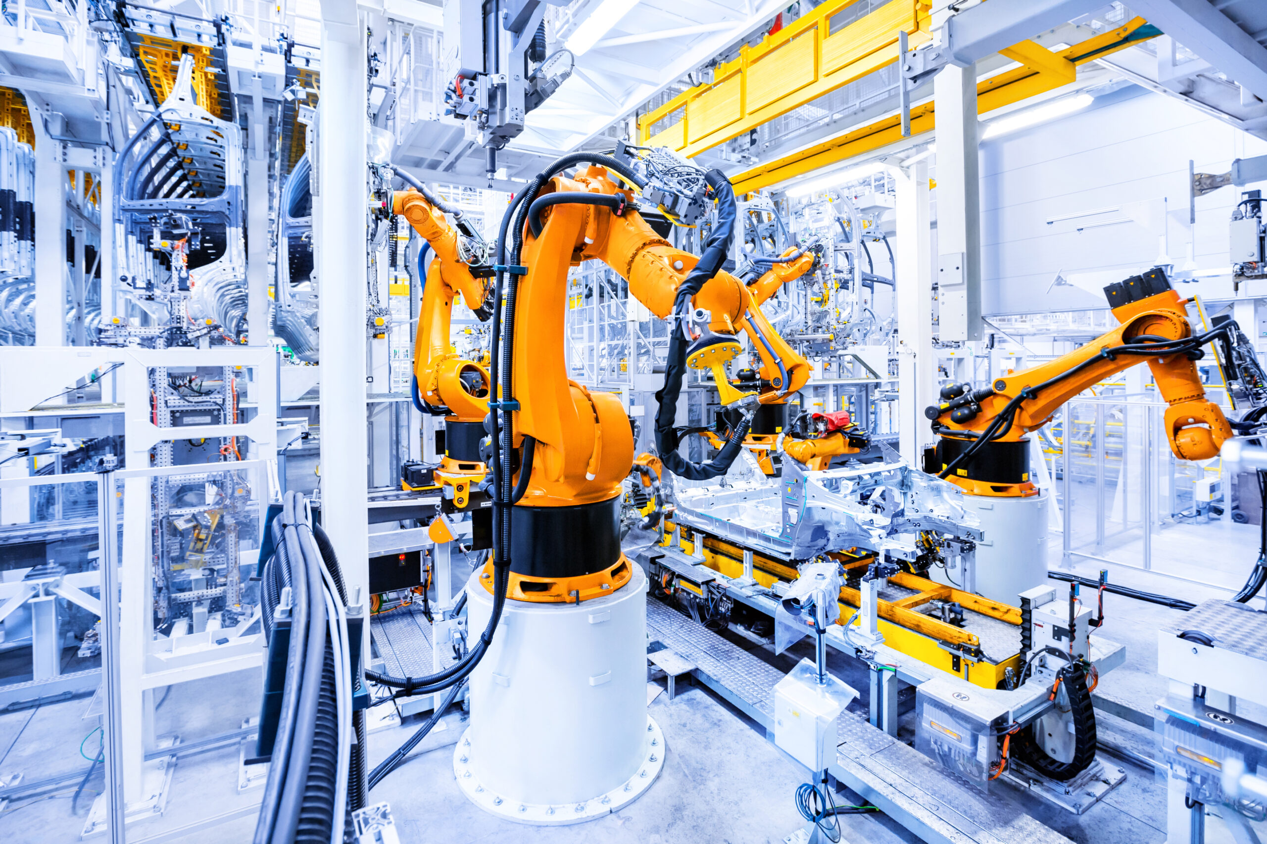 robots in a car plant